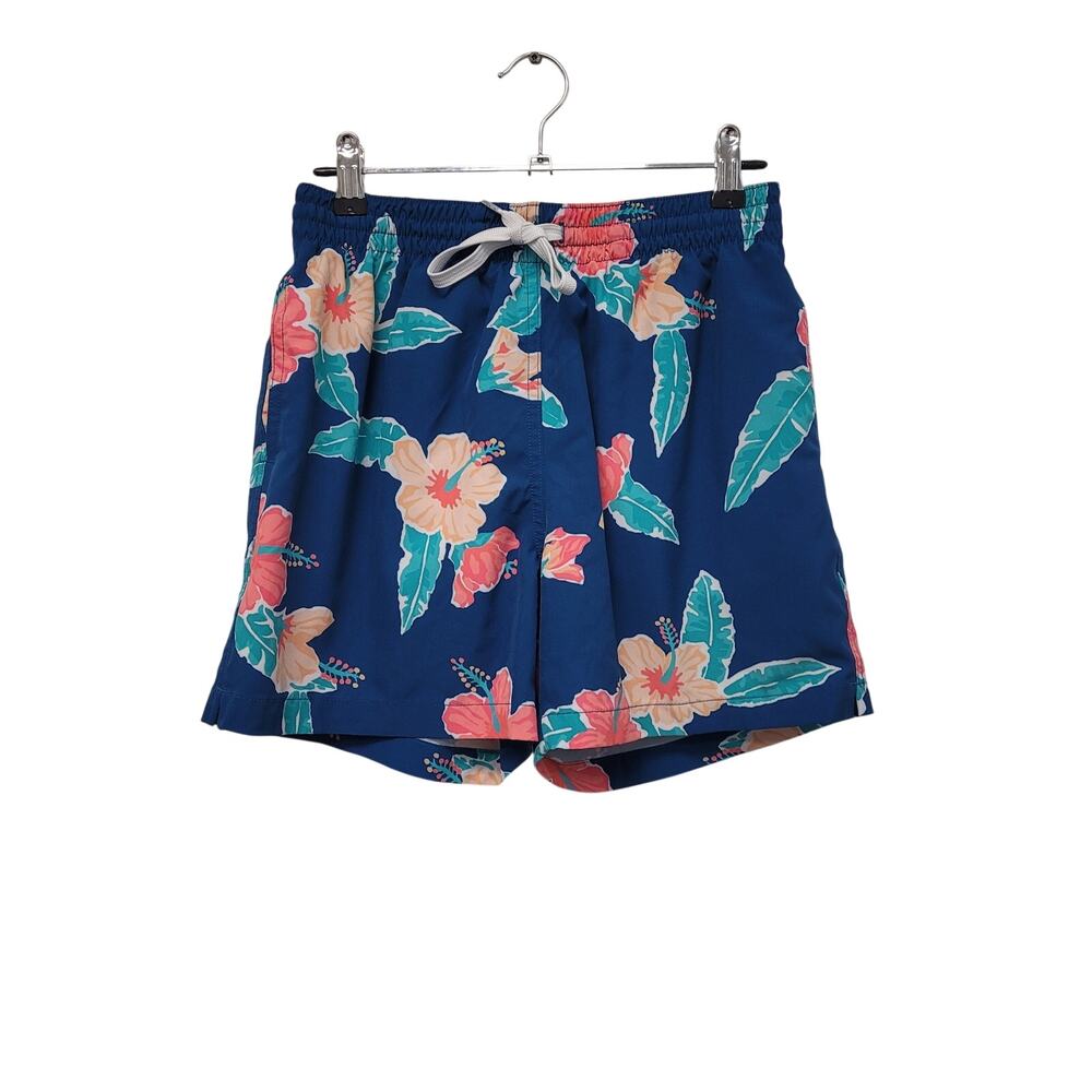 Chubbies Swim Trunks Size S Blue Floral Shorts Tropical Resort Mens SMALL